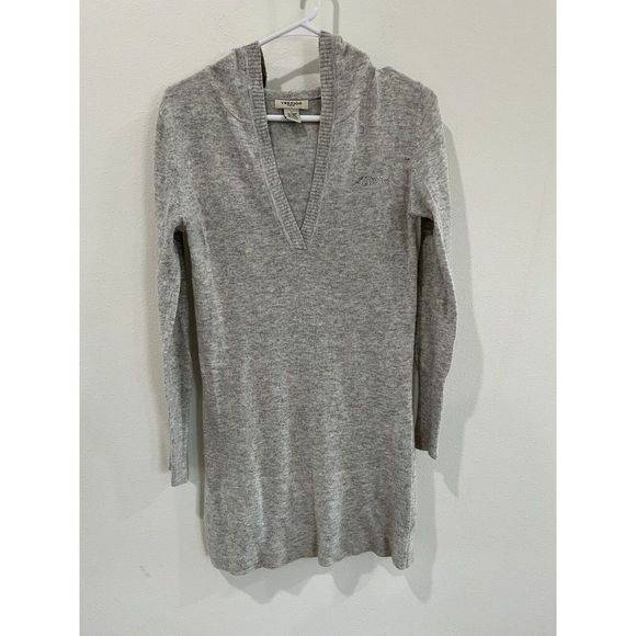 Vertigo Paris Womens Cardigan Sweater V Neck Pullover Gray Angora Wool Large - Picture 1 of 4